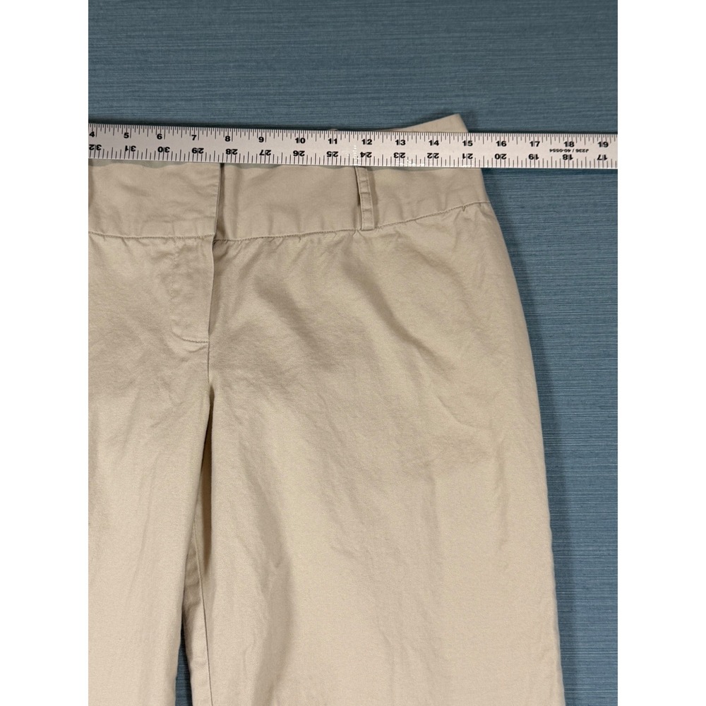 A.Byer Khaki Tan Wide Leg Trousers Size 9 High Rise Cotton Stretch Pants - Picture 3 of 10